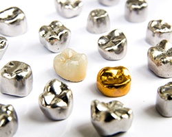 a variety of dental crowns